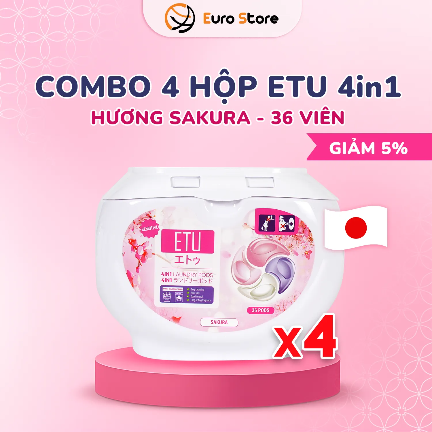 4 etu sakura 4 etu sakura Viên giặt