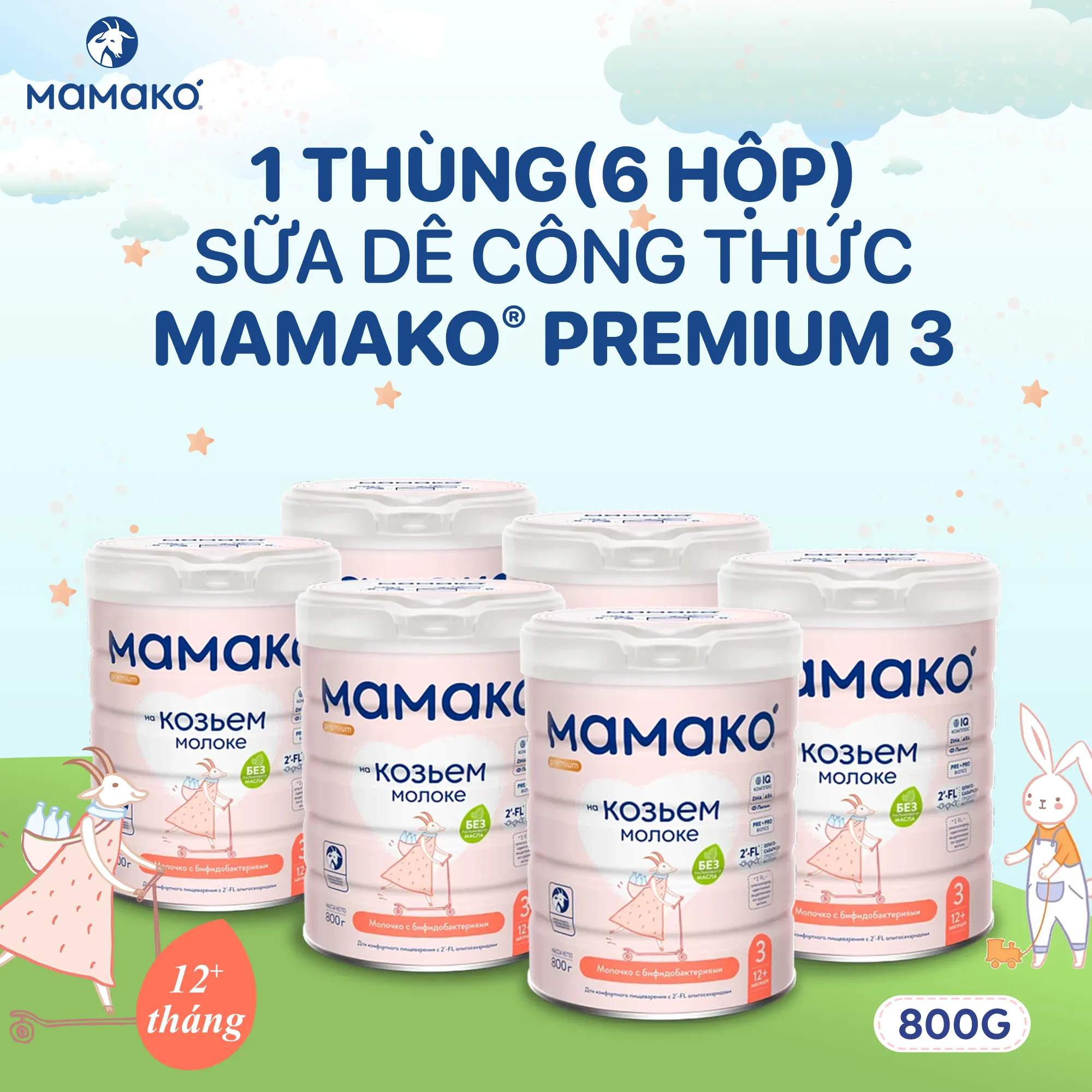 COMBO MAMAKO 3 6 HỘP COMBO MAMAKO 3 6 HOP Sữa dê