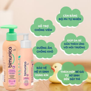 Combo Nan Nga số 3 (800g) & Dung dịch vệ sinh bé gái Bimunica (250ml) 7 dung dich ve sinh be gai bimunica 4 Dung dịch vệ sinh bé gái