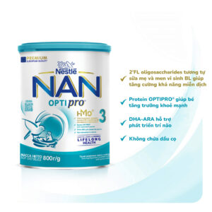 2 Thùng 12 Lon Sữa Bột Nan Nga Số 3 – 800g (Dành Cho Bé Từ 12 - 18 Tháng Tuổi) 3 cong dung 3 Sữa bột