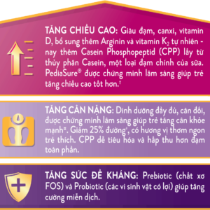 pediasure giup tre phat trien tot bat kip va duy tri da tang truong khoe manh PediaSure