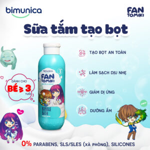 Sữa tắm tạo bọt Bimunica Fantomiki dành cho trẻ nhỏ từ 3 tuổi - hương Candy Shop ngọt ngào (250 ml)