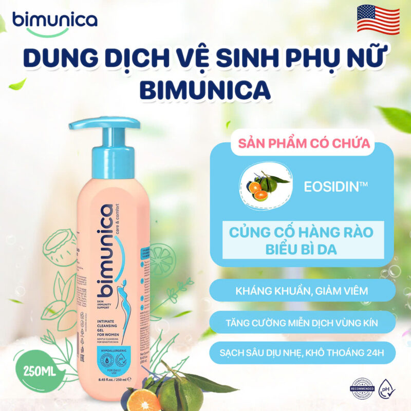 Dung Dịch Vệ Sinh Phụ Nữ Bimunica (Chăm Sóc Hàng Ngày) - 250 Ml 5 z6052099384322 d7e2ae811ede38d8ff51b96e7843694d 1 vệ sinh