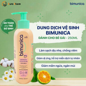 Dung Dịch Vệ Sinh Bimunica Dành Cho Bé Gái Từ 0 Tháng Tuổi - 250 ml