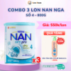[DATE T8.2027] Combo 3 lon Sữa Bột Nan Nga Số 4 – 800g (Dành Cho Bé Từ Trên 18 Tháng Tuổi)