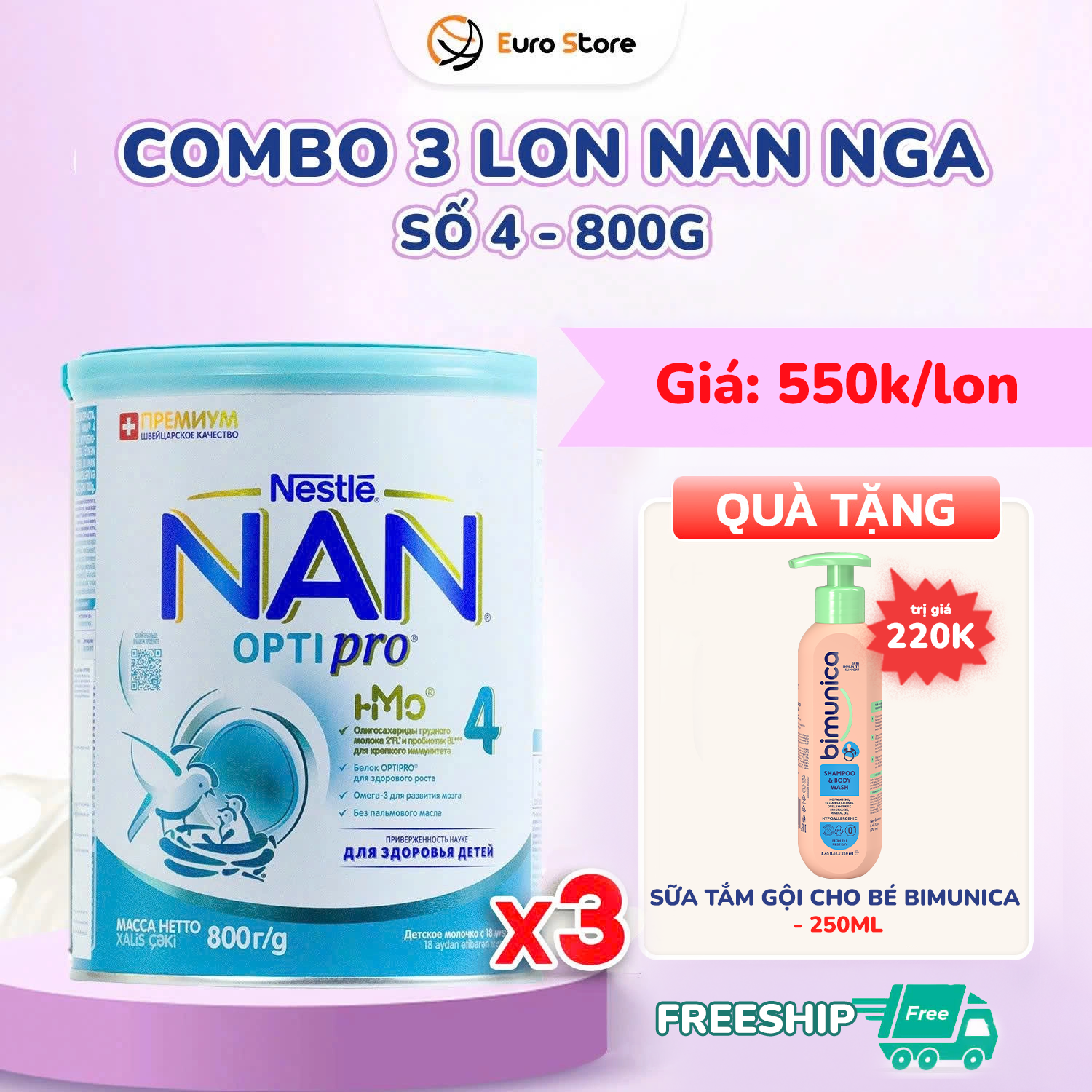 3-4-1 3 4 1 Sữa bột Nan Nga