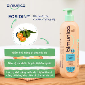 Sữa tắm gội toàn thân 2 trong 1 Bimunica dành cho trẻ sơ sinh và trẻ nhỏ – 250 ml 2 Sua tam goi cho be BIMUNICA 3 1 sữa tắm gội