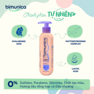 Dung dịch vệ sinh phụ nữ Bimunica Plus – Làm sạch sâu, bảo vệ & duy trì pH, Dưỡng ẩm đa tầng – 250ml 2 4 768x768 1