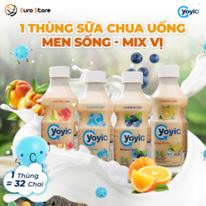 1 Thùng 4 Lốc Sữa Chua Uống Men Sống YoyiC Cho Bé Và Cả Gia Đình - MIX VỊ