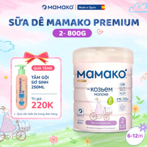 Sữa Dê Công Thức MAMAKO Premium Nga Euro Store Số 2 - 800g