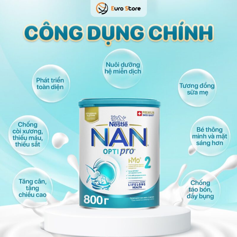 cong dung 2 Sữa bột Nan Nga