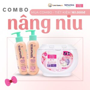 Trang Chủ 115 Combo Nâng Niu | 2 DDVS bé gái 0+ Bimunica; Viên giặt ETU