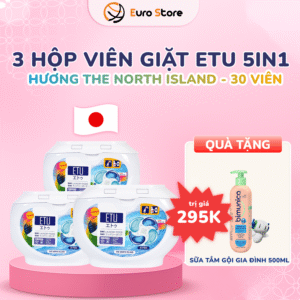 Trang Chủ 125 Combo 3 Hộp Viên Giặt ETU 5IN1 Hương The North Island Premium – 30 viên (Dòng Premium)