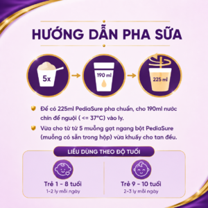 huong dan pha sua PediaSure Nga