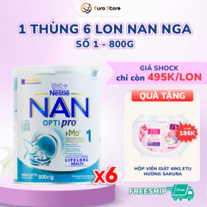 Trang Chủ 75 1 Thùng 6 Lon Sữa Bột Nan Nga Số 1 – 800g (Dành Cho Bé Từ 0 – 6 Tháng Tuổi)