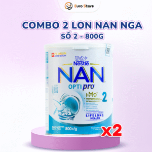 Combo 2 Lon Sữa Bột Nan Nga Số 2 – 800g (Dành Cho Bé Từ 6 - 12 Tháng Tuổi)