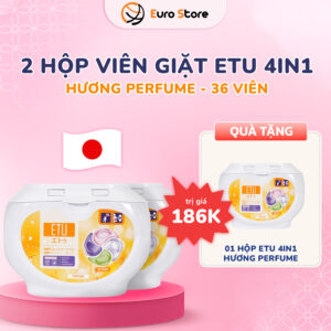 Trang Chủ 119 Combo 2 hộp viên giặt ETU 4in1 Hương Perfume – 36 viên (Dòng dịu nhẹ)