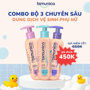 Trang Chủ 113 Combo bộ 3 chuyên sâu: Dung dịch vệ sinh phụ nữ Bimunica Daily/Plus/Pro (250ml)
