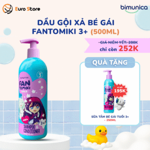 Trang Chủ 107 Dầu gội xả Bimunica FantoMiki dành cho bé từ tuổi 3+ (500ml)