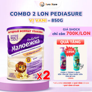 Combo 2 Lon Sữa Bột Pediasure Nga (850g) - Vị Vani (Dành Cho Bé Từ 1 - 10 Tuổi)