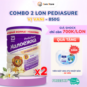 Combo 2 Lon Sữa Bột Pediasure Nga (850g) - Vị Vani (Dành Cho Bé Từ 1 - 10 Tuổi)