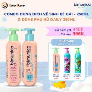 Combo Dung dịch vệ sinh bé gái & Dung dịch vệ sinh Phụ nữ Daily - 250ml