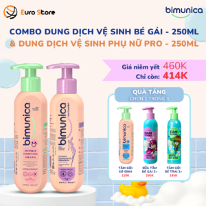 Combo Dung dịch vệ sinh bé gái & Dung dịch vệ sinh Phụ nữ Pro - 250ml