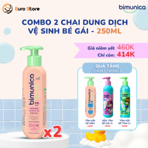 Combo 2 chai Dung dịch vệ sinh bé gái từ 0 tháng tuổi - 250ml