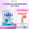 1 Thùng 6 Lon Sữa Bột Nan Nga Số 3 – 800g (Dành Cho Bé Từ 12 - 18 Tháng Tuổi)